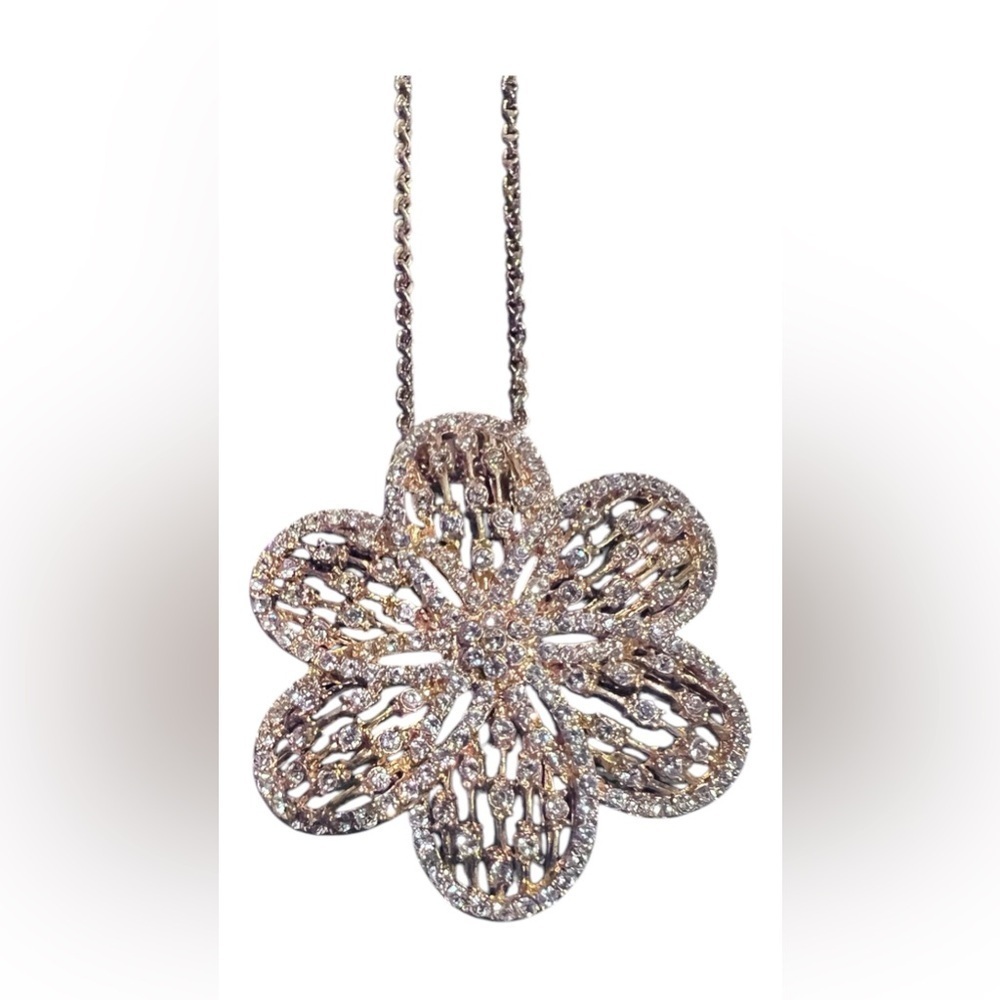 Nolan Miller Goldtone Flower Pendant Necklace